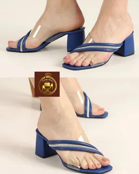صندل مجلسی نگینی طلقی زنانه پاشنه 5سانت