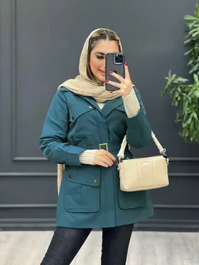 بارانی چهارجیب کمردار