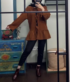 مانتو بهاره عروسکی جلو گره‌ای