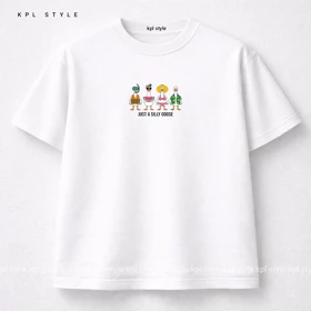 تیشرت باکسی 100٪ پنبه با چاپ مینیمال گرافیکی | کد 1322