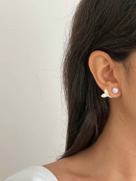 گوشواره وارداتی دم وال مروارید