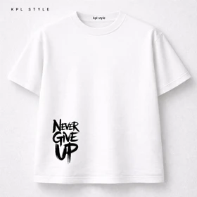 تیشرت سفید باکسی | طراحی تایپوگرافی، مناسب آقایان و خانم‌ها کد 1177