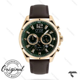 ساعت کرست مردانه 6270-5 صفحه مشکی بند مشکی Crest-10888-G