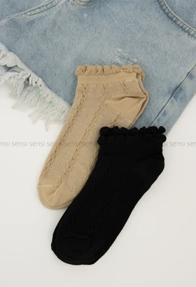 جوراب مچی وسط زنجیر بافی کد1005612