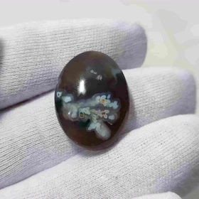 عقیق شجر بهاری با زمینه خرمایی