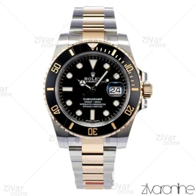 ساعت رولکس سابمارینر مردانه طلایی نقره ای صفحه مشکی 102533
