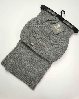 ست شال و کلاه زمستانی دو لایه سیلکا مدل احسان