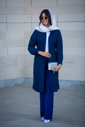 مانتو یقه فرنچ بلند لونا