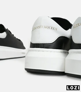 کفش کتانی مردانه کژوال مشکی سفید Alexander McQueen