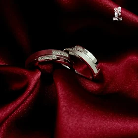 حلقه ست نقره زنانه ومردانه کدhsn1061