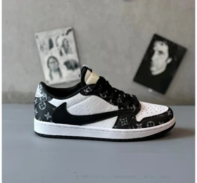 کتانی زنانه تراویس سفید مشکی