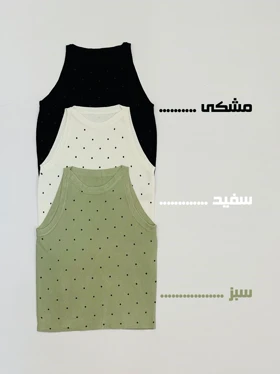 تاپ بافت خال‌خالی زنانه
