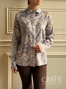 شومیز یقه مردانه طرحدار