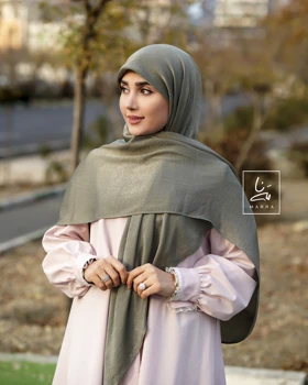 روسری ساتن ابریشم سبز سدری