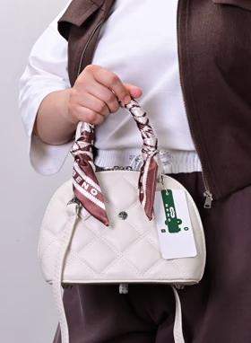 کیف دوشی و دستی زنانه چرم مصنوعی بنو BENO مدل آترین (سفید کرمی)