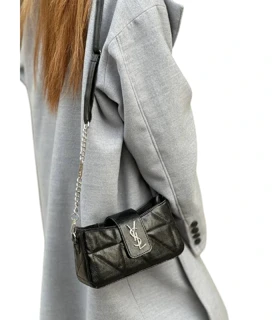 کیف دوشی زنانه مشکی برند YSL