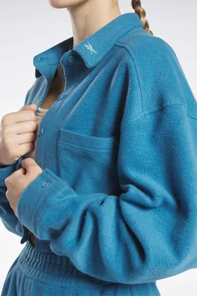 سویشرت زنانه آبی لایه پشمی Cl Wde CL WDE FLEECE LAYER