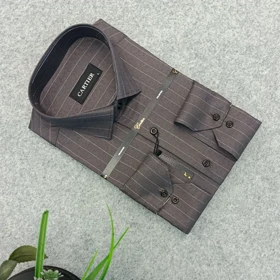 پیراهن راه راه استین بلند مردانه _ قواره کلاسیک _استایل رسمی