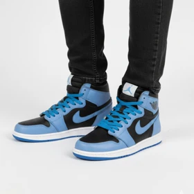 کتانی مردانه جردن وان ساق‌دار مشکی آبی