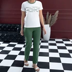 ست تیشرت و شلوار راحتی زنانه/کد:6314