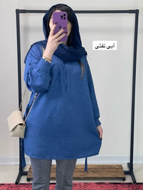 تونیک مانتویی جنس شانتون نخ