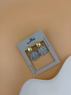 گوشواره طرح دار صدفی