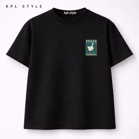 تیشرت باکسی 100٪ پنبه طرح (PEACE) | کد 1376