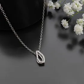 گردنبند پلاک ژوپینگ با طراحی هندسی کد 341