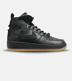 کفش کتانی ساق‌دار مردانه مشکی کرم NIKE AIRFORCE AF1