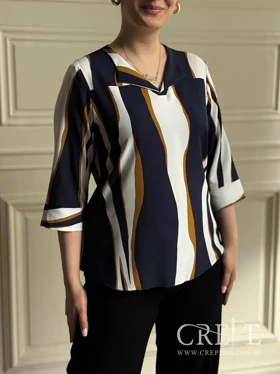 شومیز یقه کوبایی طرحدار