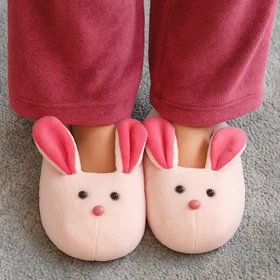 دمپایی حوله‌ای مدل اسلیپر طرح خرگوش