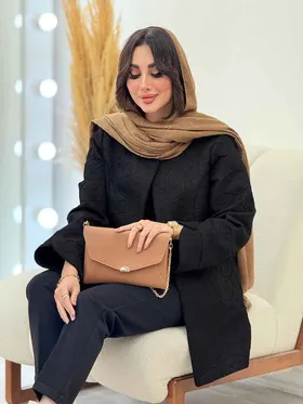 مانتو ژاکارد طرح دار عسل