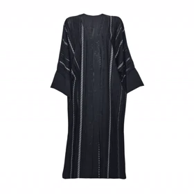 مانتو زنانه عبایی مجلسی راه راه