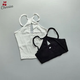 کراپ سینه اشکی سفید و مشکی