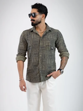 پیراهن مردانه کنفی اذین_کد4627