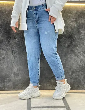 شلوار مام آبی کد : 141471