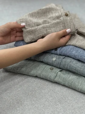 مانتو جلو بسته لینن لیانا کد 3262 (ایراد دار)