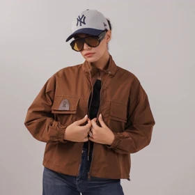 بارانی جیب چرم (شکلاتی)