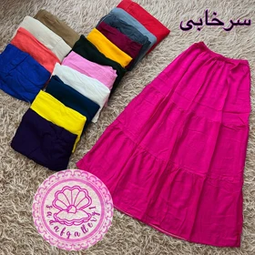 دامن نخی طبقه‌ای بلند در رنگبندی