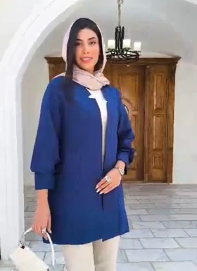 کت جلو باز غزن دار مدل پری