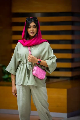 مانتو بابوس پیراهنی کمر گت