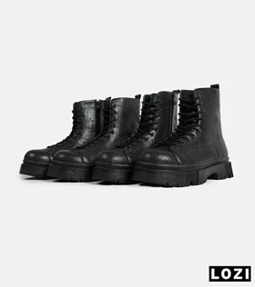 بوت مردانه مشکی BERSHKA