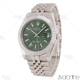 ساعت رولکس دیت جاست 2 مردانه سیلور صفحه سبز طرح دار 105617