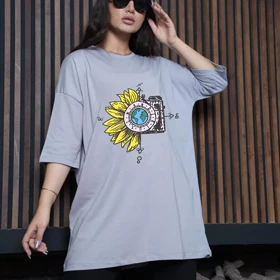 تیشرت زنانه لانگ مدل TL22138