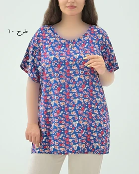 بلوز نخی آستین کوتاه اسرا 3 کد 1846