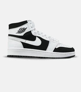 کفش کتانی ساق‌دار مردانه و زنانه مشکی سفید NIKE jordan 1 مدل 7700