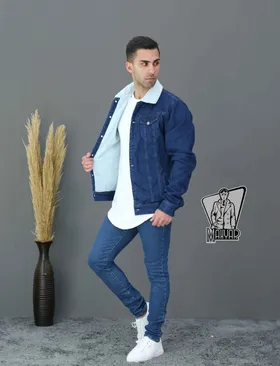 کاپشن جین آبی تیره PAZZO