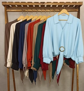 شومیز خفاشی (SO-11-9-755) (آبی آسمانی)