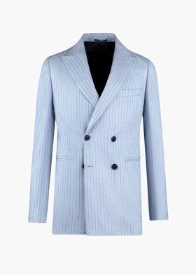 کت تک دابل برست آبی روشن