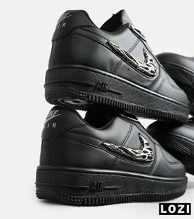 کفش کتانی مردانه و زنانه مشکی نایک NIKE AIR FORCE 1.7 lv8 Black gold